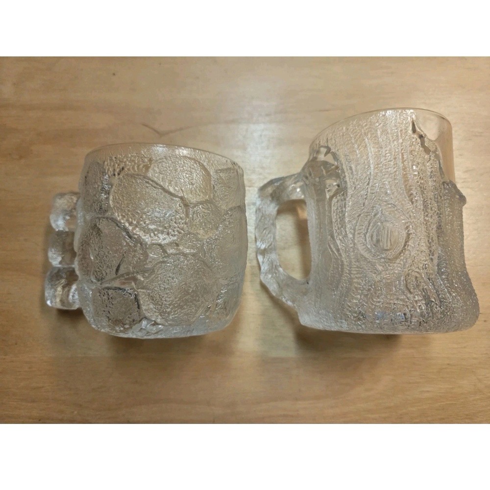 1993 McDonald's The Flintstones Movie Glass Mug Lot of 2 Rocky Road & Tremendous